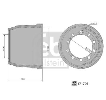 Brzdový buben FEBI BILSTEIN 171703