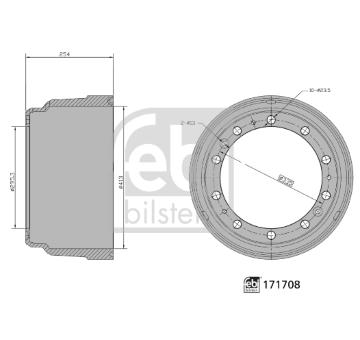 Brzdový buben FEBI BILSTEIN 171708