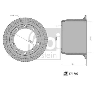 Brzdový buben FEBI BILSTEIN 171709