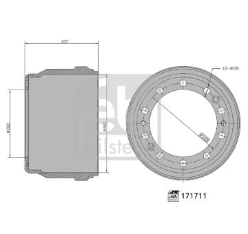 Brzdový buben FEBI BILSTEIN 171711
