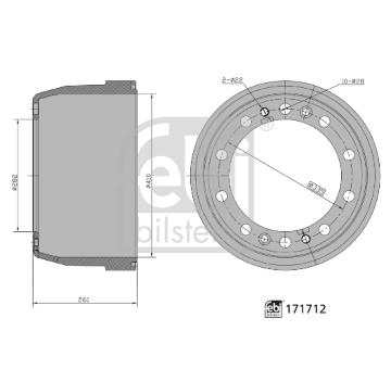 Brzdový buben FEBI BILSTEIN 171712