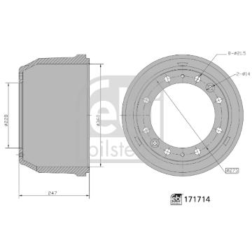 Brzdový buben FEBI BILSTEIN 171714