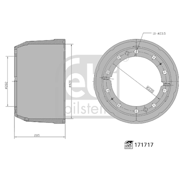 Brzdový buben FEBI BILSTEIN 171717
