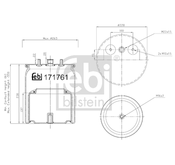 Mech, pneumaticke odpruzeni FEBI BILSTEIN 171761