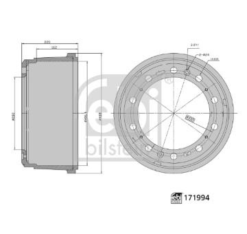 Brzdový buben FEBI BILSTEIN 171994