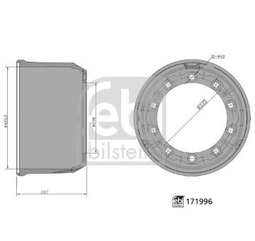 Brzdový buben FEBI BILSTEIN 171996