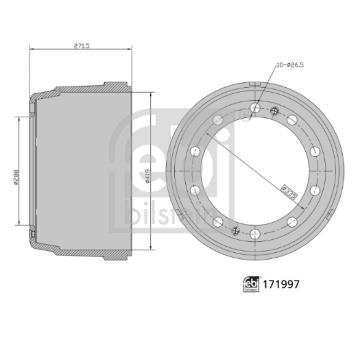 Brzdový buben FEBI BILSTEIN 171997