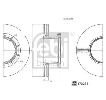 Brzdový kotouč FEBI BILSTEIN 173233