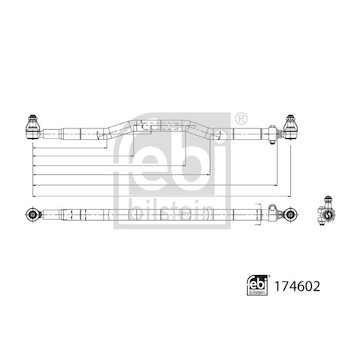 Příčné táhlo řízení FEBI BILSTEIN 174602