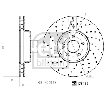 Brzdový kotouč FEBI BILSTEIN 175162