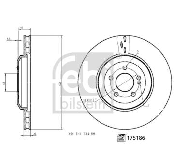 Brzdový kotouč FEBI BILSTEIN 175186