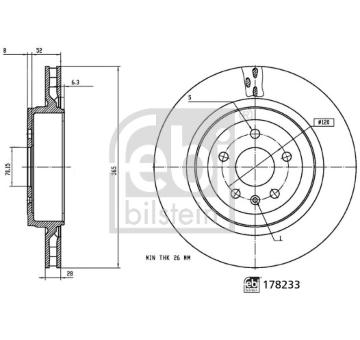 Brzdový kotouč FEBI BILSTEIN 178233