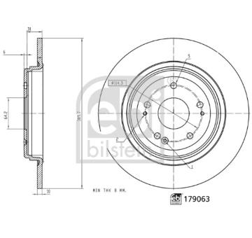 Brzdový kotouč FEBI BILSTEIN 179063