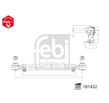 Příčné táhlo řízení FEBI BILSTEIN 181432