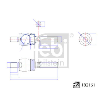 Axiální kloub, příčné táhlo řízení FEBI BILSTEIN 182161