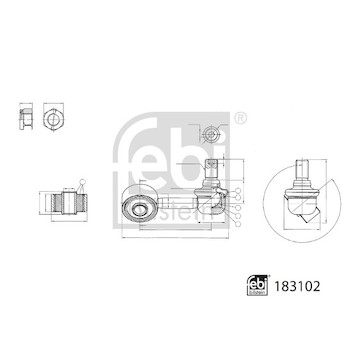 Tyc/vzpera, stabilisator FEBI BILSTEIN 183102