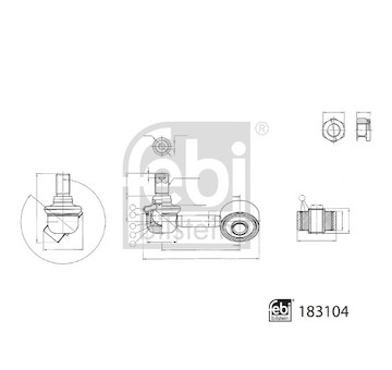 Tyc/vzpera, stabilisator FEBI BILSTEIN 183104