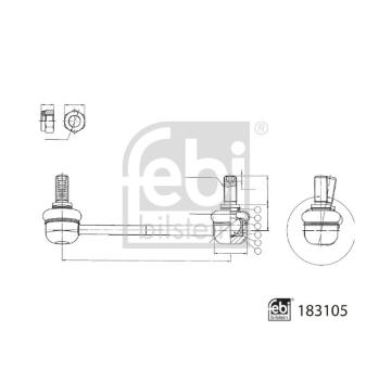 Tyc/vzpera, stabilisator FEBI BILSTEIN 183105