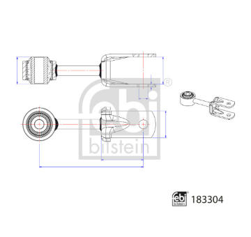 Tyč/vzpěra, stabilizátor FEBI BILSTEIN 183304