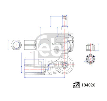 Hlava příčného táhla řízení FEBI BILSTEIN 184020