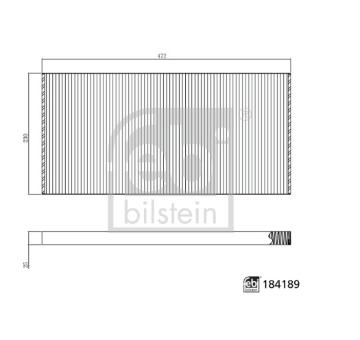 Filtr, vzduch v interiéru FEBI BILSTEIN 184189