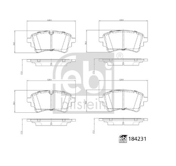Sada brzdových destiček, kotoučová brzda FEBI BILSTEIN 184231