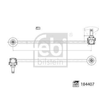 Tyč/vzpěra, stabilizátor FEBI BILSTEIN 184407