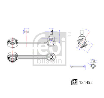 Řídicí páka, zavěšení kol FEBI BILSTEIN 184452