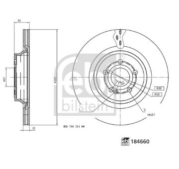 Brzdový kotouč FEBI BILSTEIN 184660