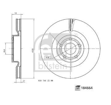 Brzdový kotúč FEBI BILSTEIN 184664