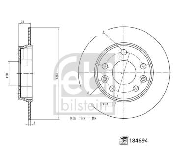 Brzdový kotouč FEBI BILSTEIN 184694