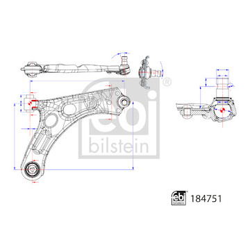 Řídicí páka, zavěšení kol FEBI BILSTEIN 184751