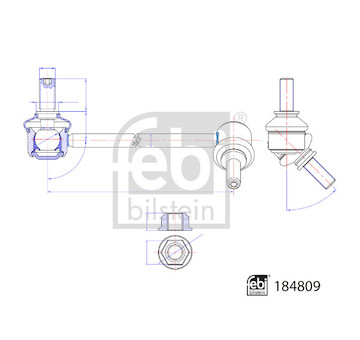 Tyč/vzpěra, stabilizátor FEBI BILSTEIN 184809