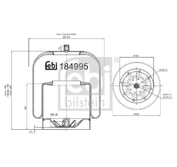 Mech pneumatického prużenia FEBI BILSTEIN 184995