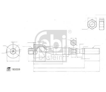 Axiální kloub, příčné táhlo řízení FEBI BILSTEIN 185059