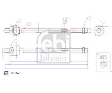 Axiální kloub, příčné táhlo řízení FEBI BILSTEIN 185662