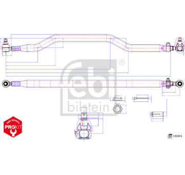 Příčné táhlo řízení FEBI BILSTEIN 185893