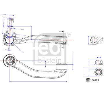 Hlava příčného táhla řízení FEBI BILSTEIN 186129
