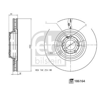 Brzdový kotouč FEBI BILSTEIN 186164