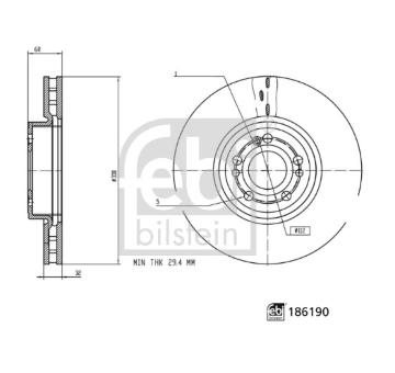Brzdový kotouč FEBI BILSTEIN 186190
