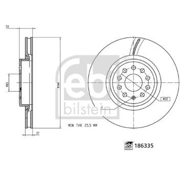 Brzdový kotouč FEBI BILSTEIN 186335