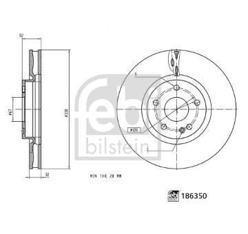 Brzdový kotouč FEBI BILSTEIN 186350