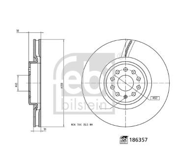 Brzdový kotouč FEBI BILSTEIN 186357