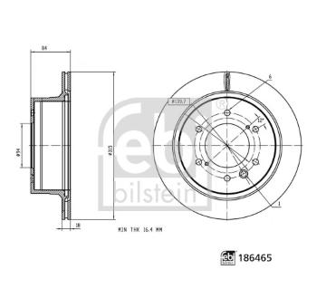 Brzdový kotouč FEBI BILSTEIN 186465