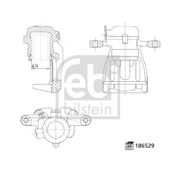 Brzdový třmen FEBI BILSTEIN 186529