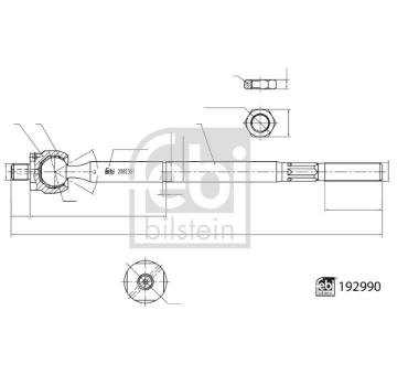 Axiálny čap tiahla riadenia FEBI BILSTEIN 192990