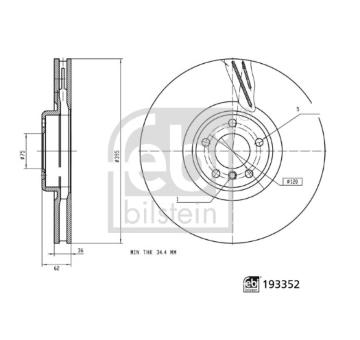 Brzdový kotouč FEBI BILSTEIN 193352