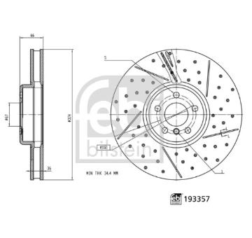 Brzdový kotouč FEBI BILSTEIN 193357
