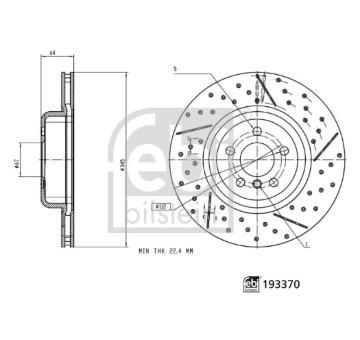 Brzdový kotouč FEBI BILSTEIN 193370