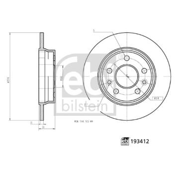 Brzdový kotouč FEBI BILSTEIN 193412